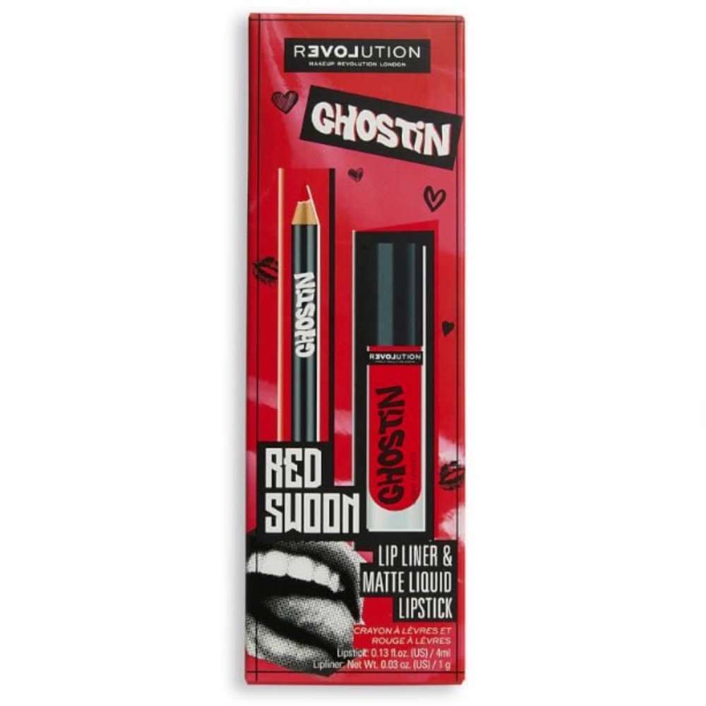 Revolution Beauty reLOVE Ghostin Lip Kit - Red Swoon